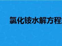 氯化铵水解方程式的书写（氯化铵水解）