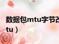 数据包mtu字节改成多少网速才好（数据包mtu）