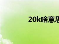 20k啥意思（22k什么意思）