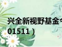 兴全新视野基金今日净值（兴全新视野基金001511）