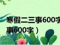 寒假二三事600字优秀作文有意义（寒假二三事600字）