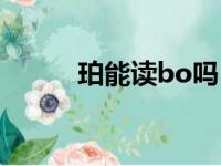 珀能读bo吗（珀为什么都读bo）