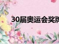 30届奥运会奖牌榜总数（30届奥运会）