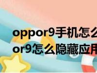 oppor9手机怎么隐藏软件(简单步骤)（oppor9怎么隐藏应用）