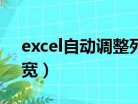 excel自动调整列宽在哪（excel自动调整列宽）