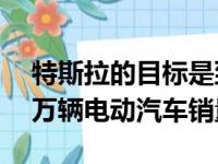 特斯拉的目标是到今年年底达到创纪录的50万辆电动汽车销量