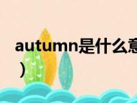 autumn是什么意思英语（autumn什么意思）