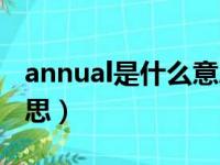 annual是什么意思啊英语（annual是什么意思）