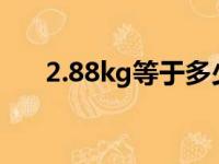 2.88kg等于多少斤（2kg等于多少斤）