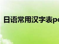 日语常用汉字表pdf下载（日语常用汉字表）