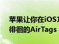 苹果让你在iOS15.2Beta中扫描可能在附近徘徊的AirTags