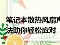 笔记本散热风扇声音过大怎么办？多种解决方法助你轻松应对